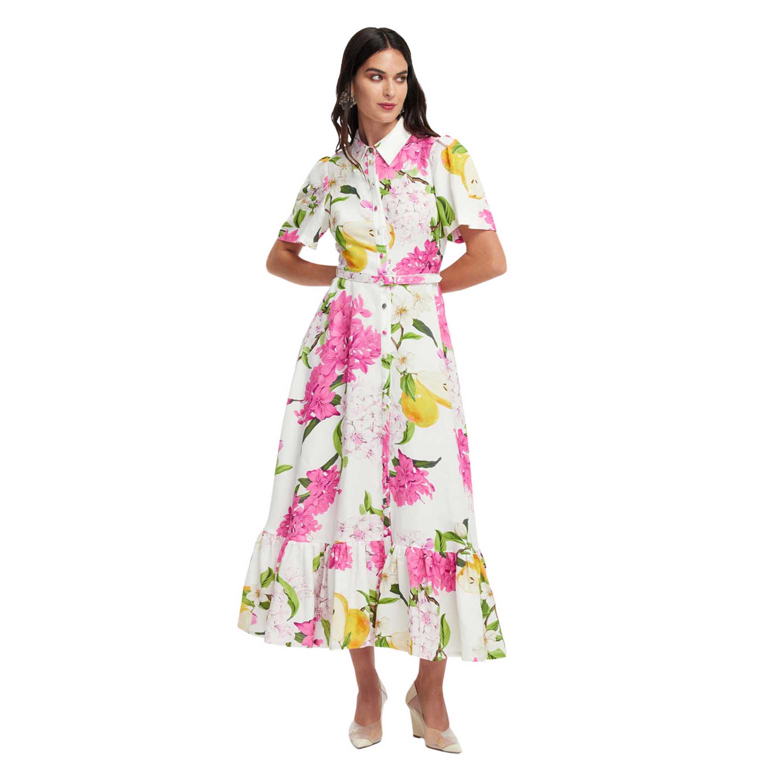 LEO LIN Becca Short Sleeve Midi Dress